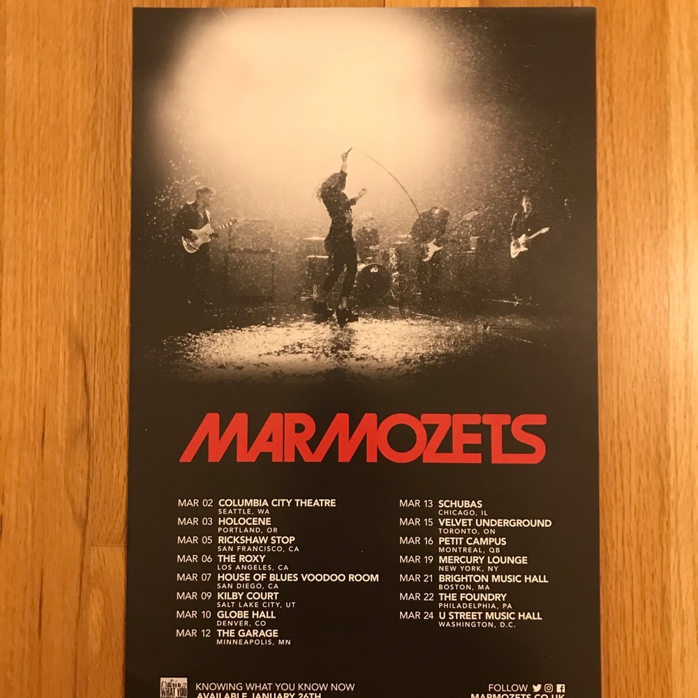 Marmozets band tour poster